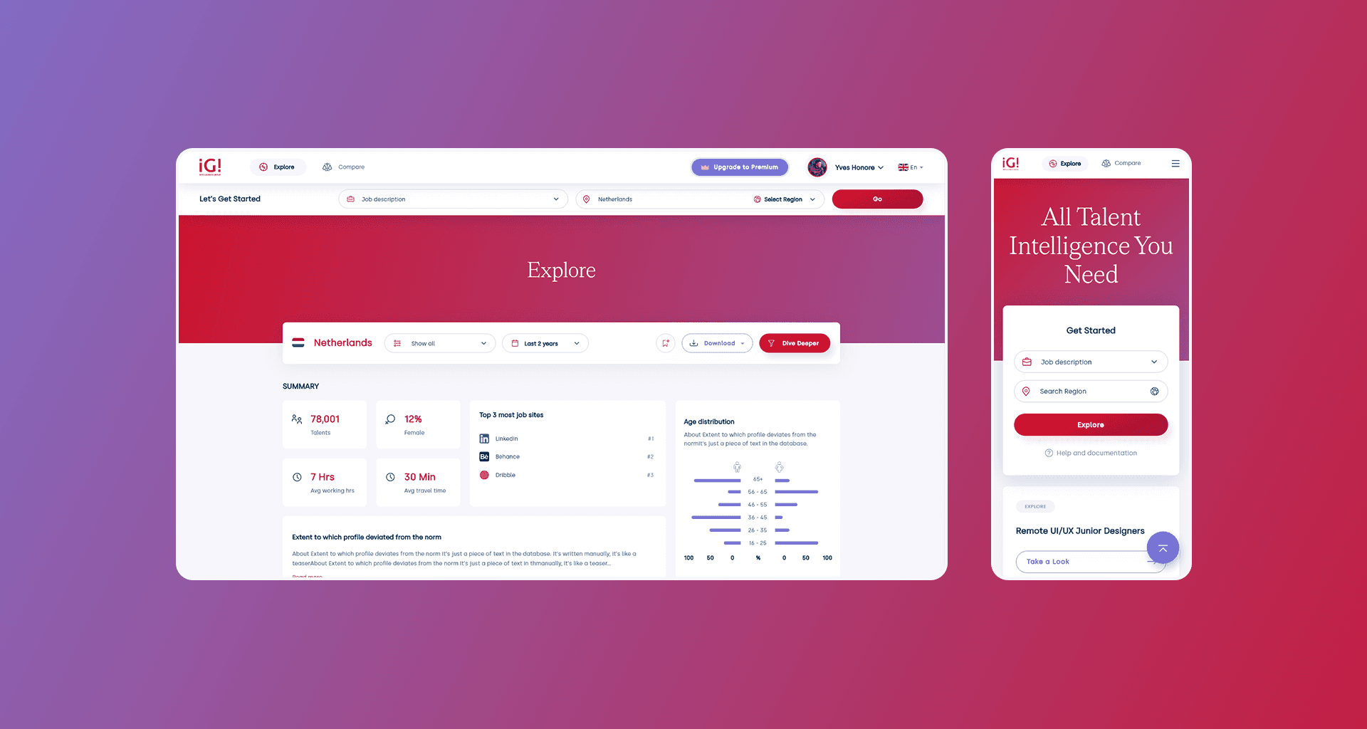 Enhancing the user experience for gaining strategic insights concerning talent.